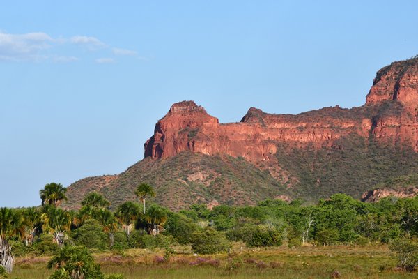 Landschap in de omgeving van Wolf Cliff Camp, Piauí, Brazilië