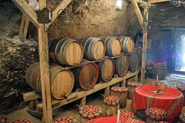 Proeflokaal van de lokalen wijnmaker in Melnik