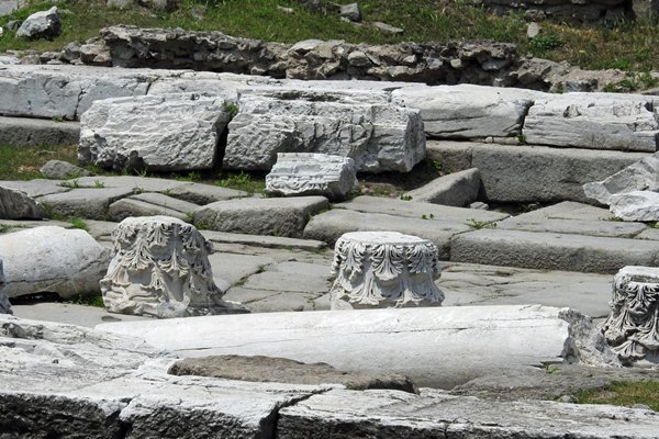 Romeinse resten in Plovdiv liggen overal open en bllot