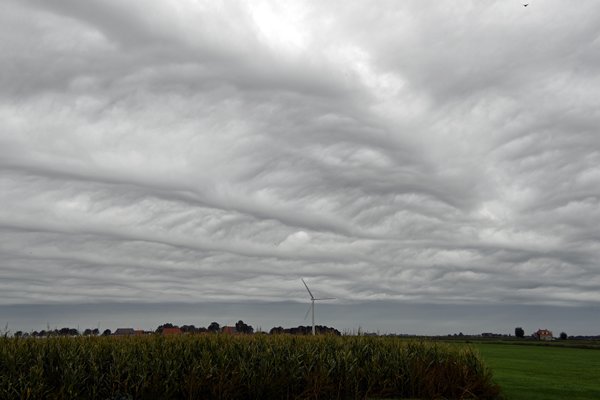 Fraaie wolkenlucht bij de Ursulapolder, Friesland