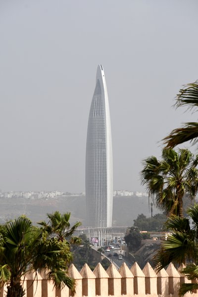 Mohammed VI-toren in aanbouw, rabot (Marokko)