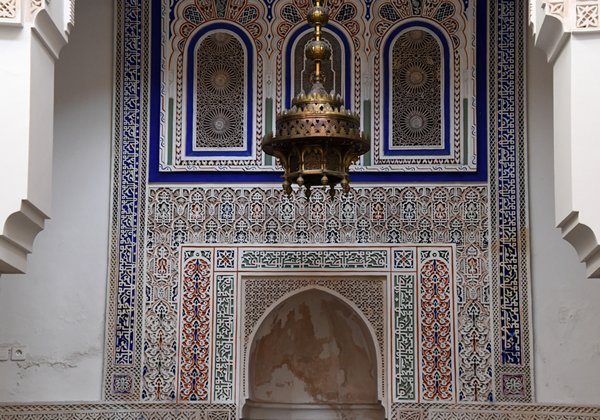 Interieur van het mausoleum van Moulay Ismail in Meknes, Marokko