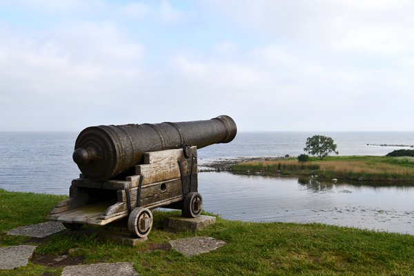 Kanon bij het Kalmar slott, Zweden