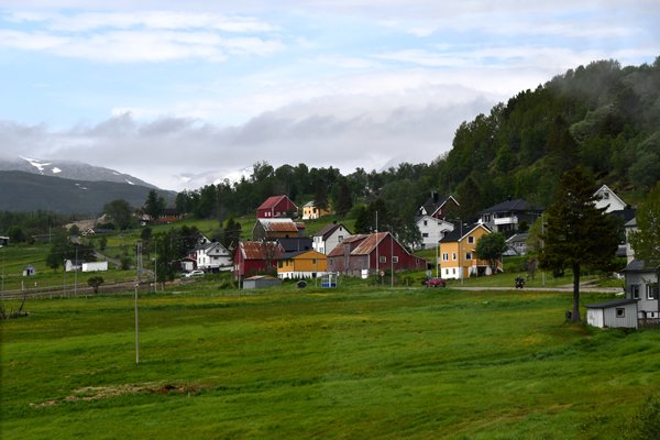 Lieflijk dorpje richting Lofoten