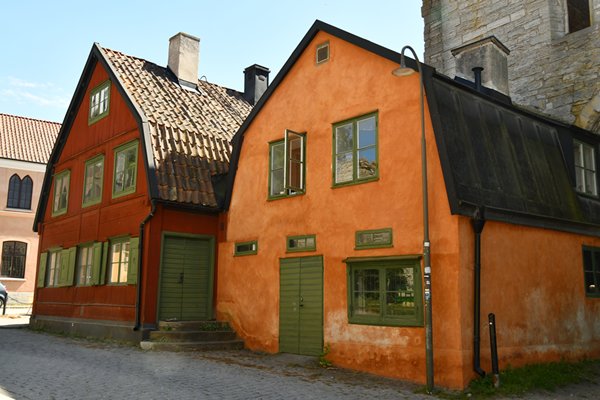 Huisjes in Visby, Zweden