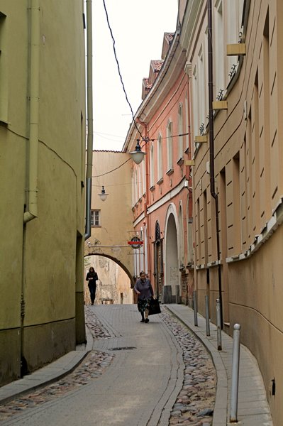 Straatje in Vilnius.