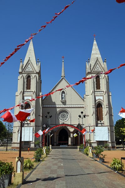 De St Sebastiaan kerk in Negombo (Sri Lanka)