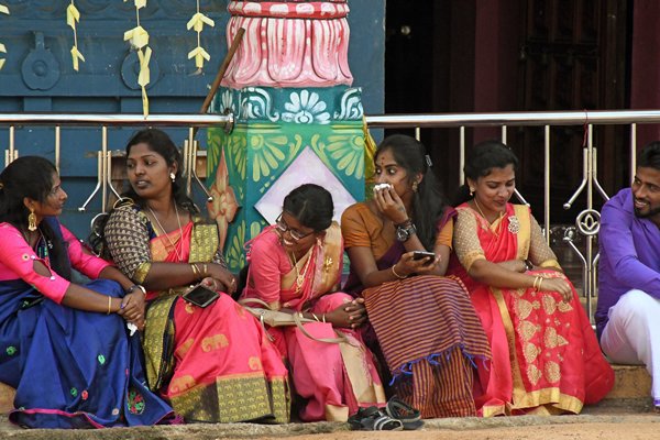 Vrouwen in Kilinochchi (Sri Lanka)