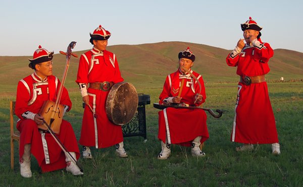 Mongoolse topmusici.