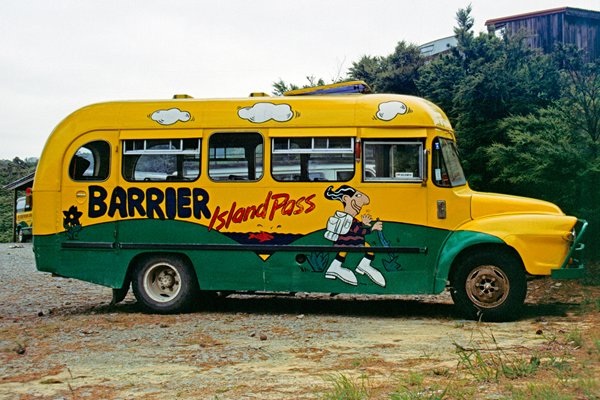 Het enige vervoer op Great Barrier Island.